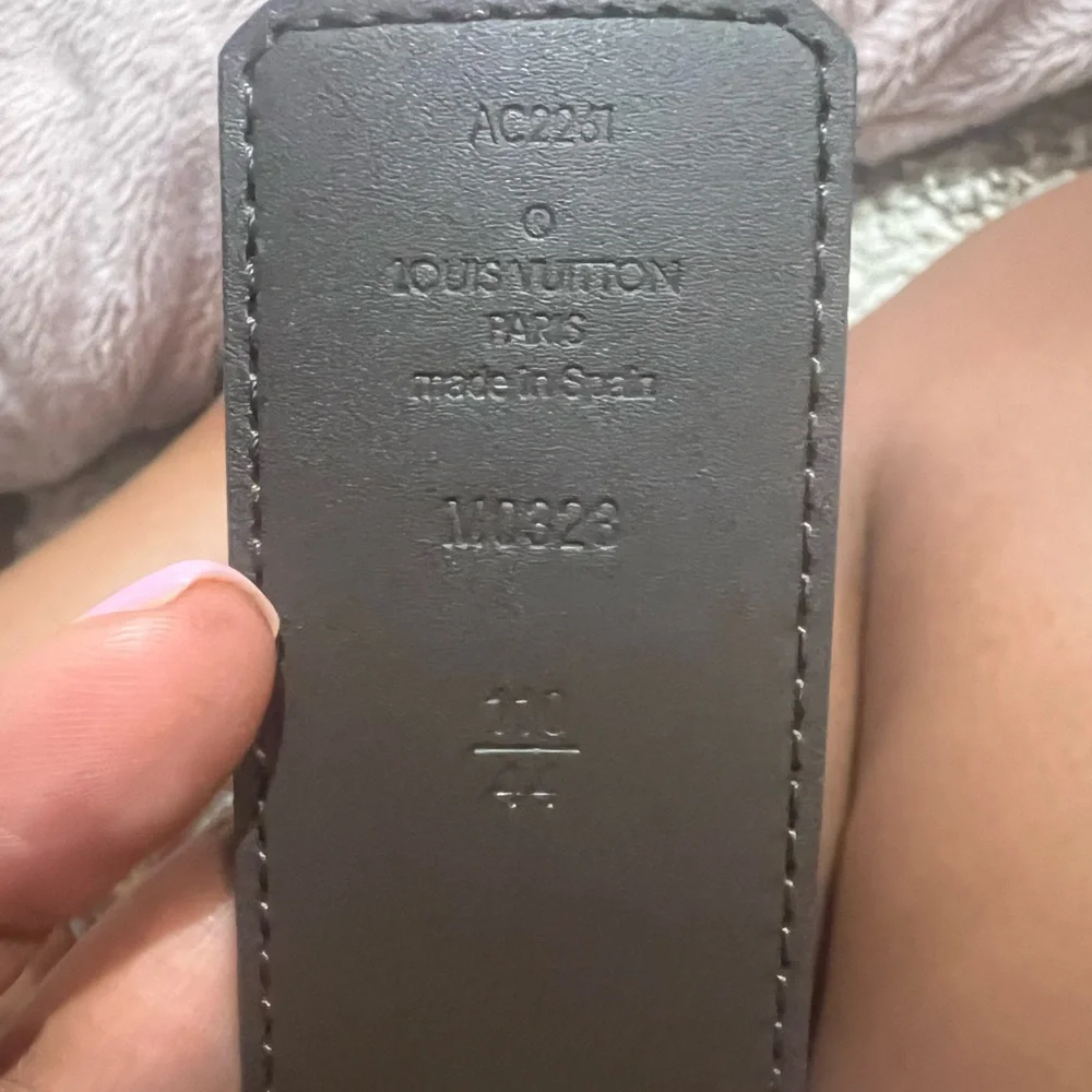 Louis Vuitton Brown Monogram Initiales Canvas Belt with Gold LV Buckle